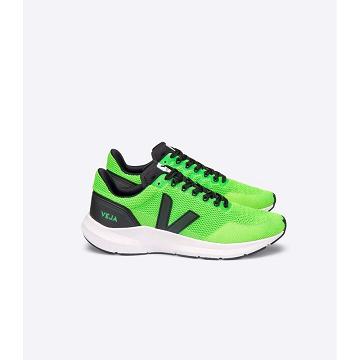 Men's Veja MARLIN V-KNIT Running Shoes Green | ZA 142QMA